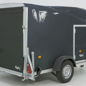 Debon Kofferanhänger Cargo 1300 Vollpoly 150x290cm H:160cm, Tür, grau-Neu