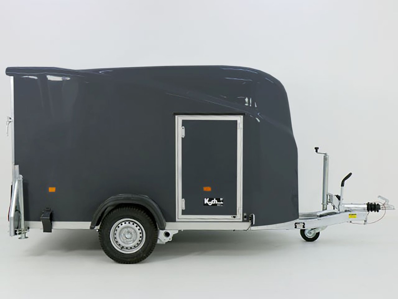 Debon Kofferanhänger Cargo 1300 Vollpoly 150x290cm H:160cm, Tür, grau-Neu – Bild 6