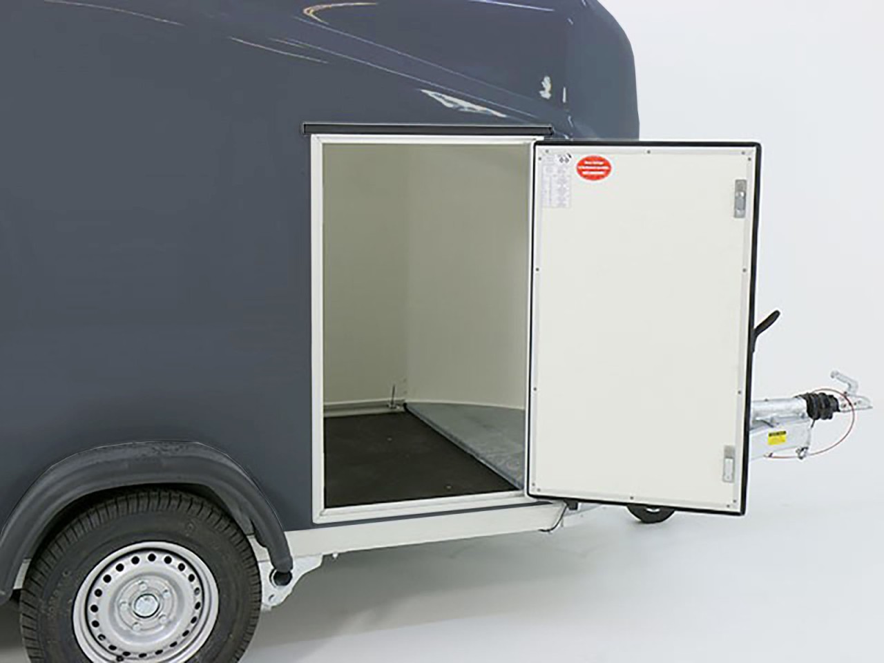 Debon Kofferanhänger Cargo 1300 Vollpoly 150x290cm H:160cm, Tür, grau-Neu – Bild 8