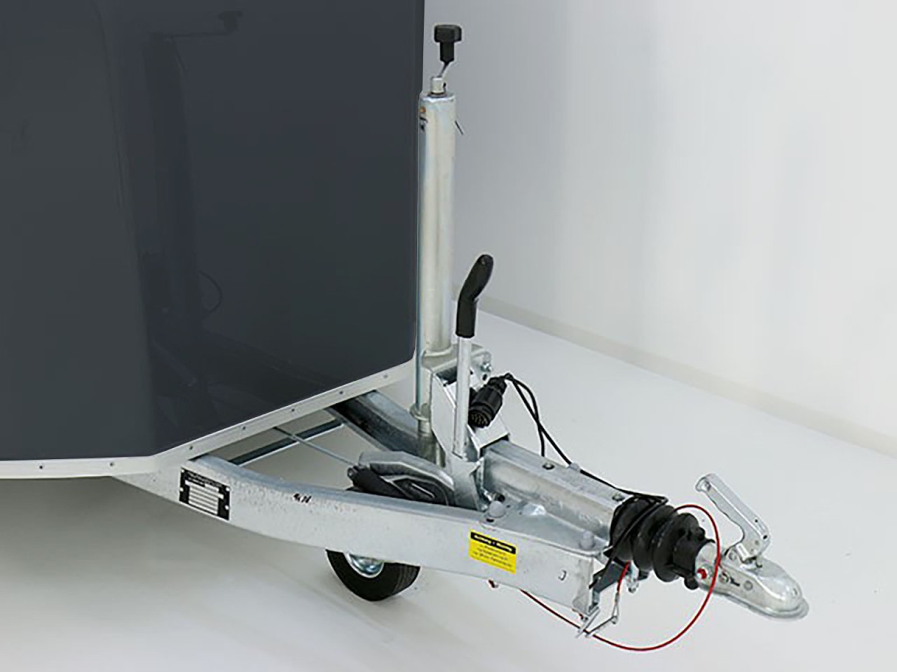 Debon Kofferanhänger Cargo 1300 Vollpoly 150x290cm H:160cm, Tür, grau-Neu – Bild 12