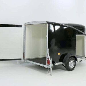 Debon Kofferanhänger Cargo 1300 Vollpoly 150x290cm H:160cm, Tür, schwarz-Neu