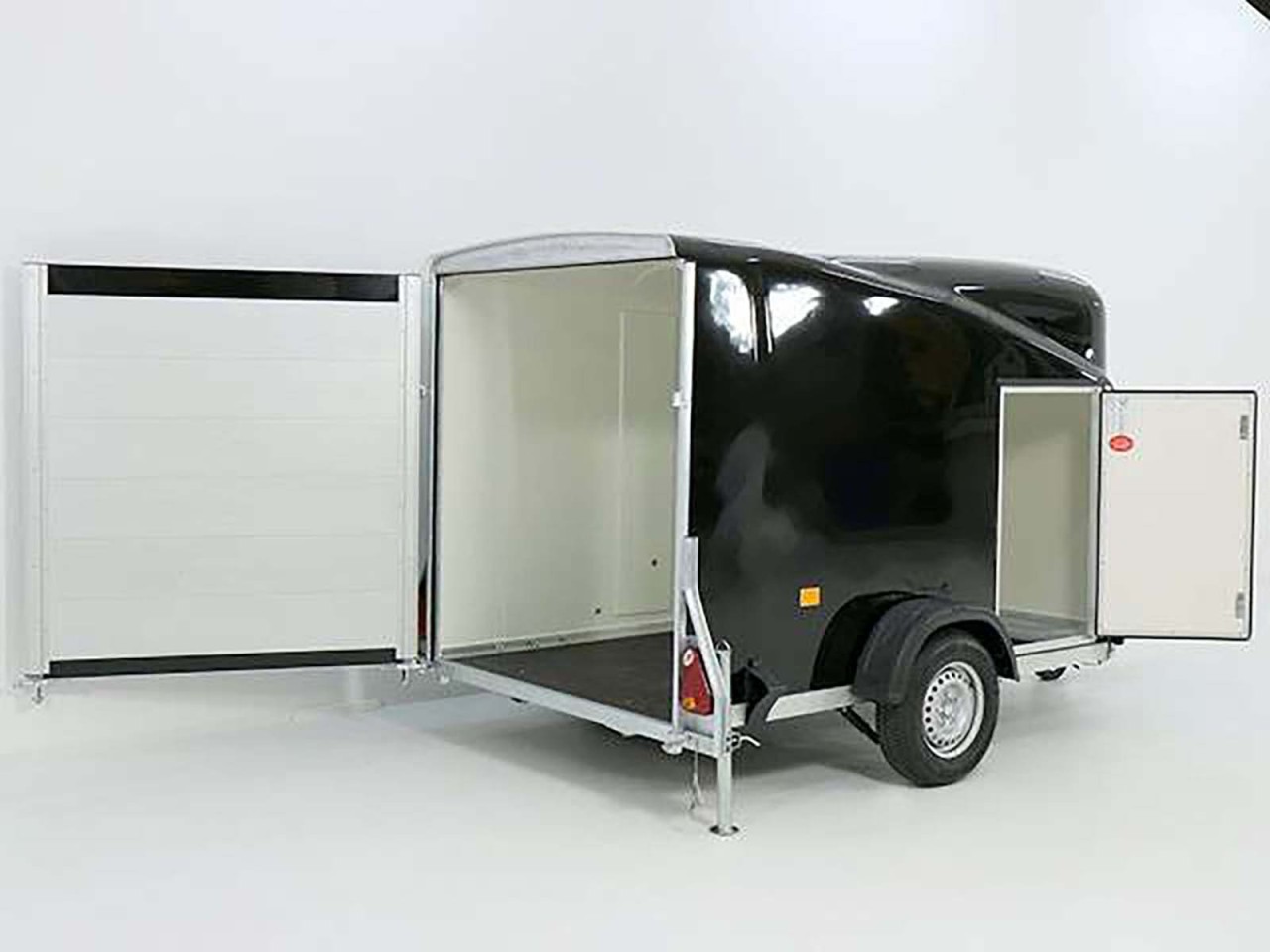 Debon Kofferanhänger Cargo 1300 Vollpoly 150x290cm H:160cm, Tür, schwarz-Neu – Bild 2
