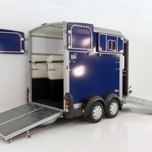 Ifor Williams Pferdeanhänger HB511-Heckklappen-Türkombination-blau-Neu