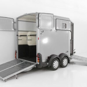 Ifor Williams Pferdeanhänger HB511-Heckklappen-Türkombination-silber-Neu