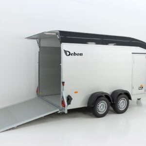 Debon Kofferanhänger Roadster Alu C700 179×378 H201 2,6t, Alu, Polybug, Tür, schwarz-Neu