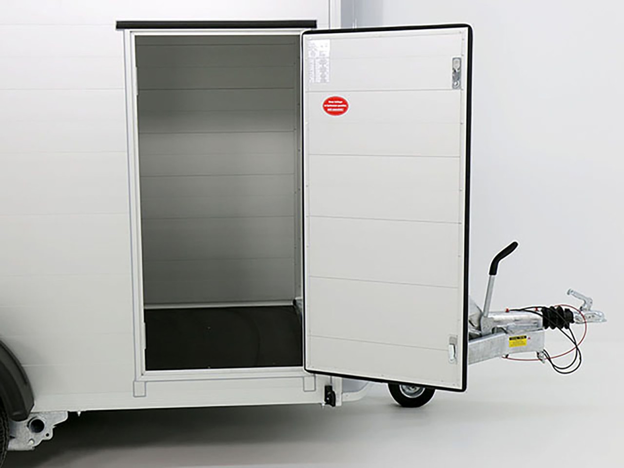 Debon Kofferanhänger C300 148x295cm H:190cm 1,3t, Alu, Polybug, Tür, blau-Neu – Bild 10