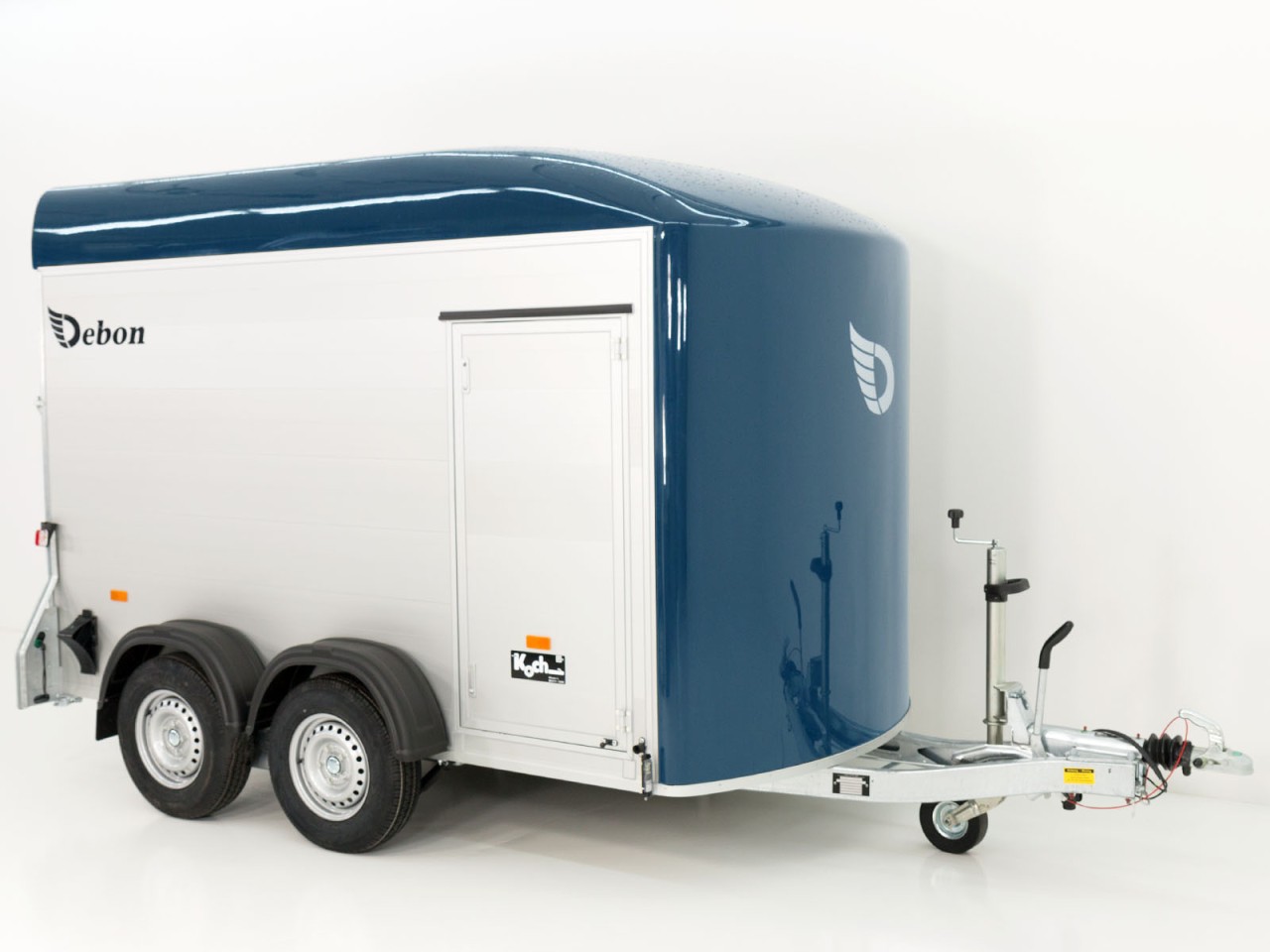 Debon Kofferanhänger C500 164x300cm H:200cm 2,0t, Alu, Polybug, Tür, blau-Neu – Bild 5