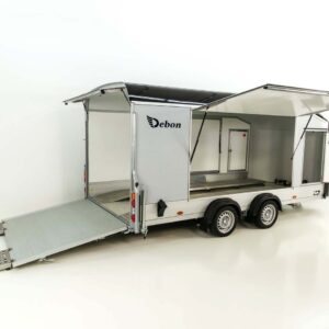 Debon Kofferanhänger Roadster C1000 200x500x200cm 3,5t schwarz - E-Winde -Erhöhungsrampen-Neu