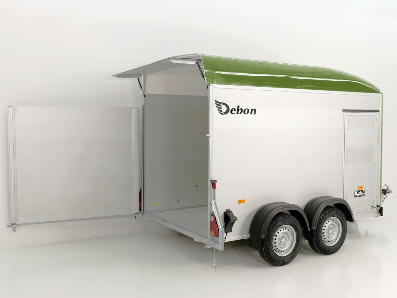 Debon Kofferanhänger C500 164x300cm H:200cm 2,0t-Alu-Polybug-Tür-olivgrün-Neu – Bild 2