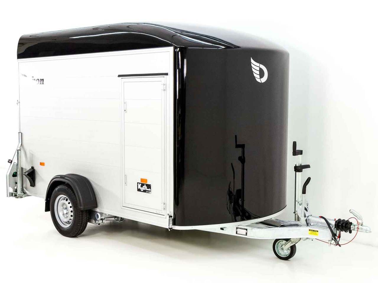 Debon Kofferanhänger C400 164x315cm H:200cm 1,3t, Alu, Polybug, Tür, schwarz-Neu – Bild 3