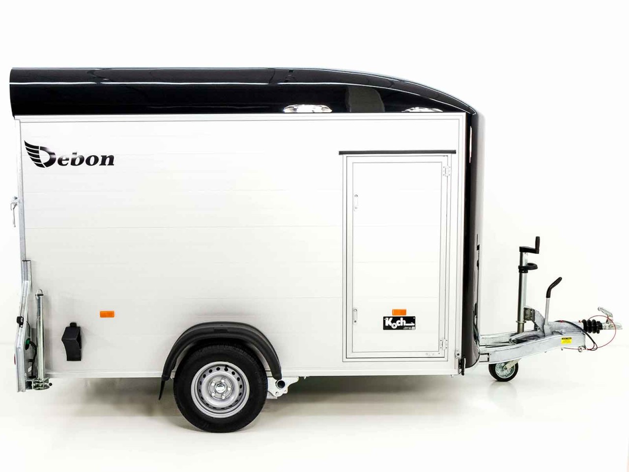 Debon Kofferanhänger C400 164x315cm H:200cm 1,3t, Alu, Polybug, Tür, schwarz-Neu – Bild 4