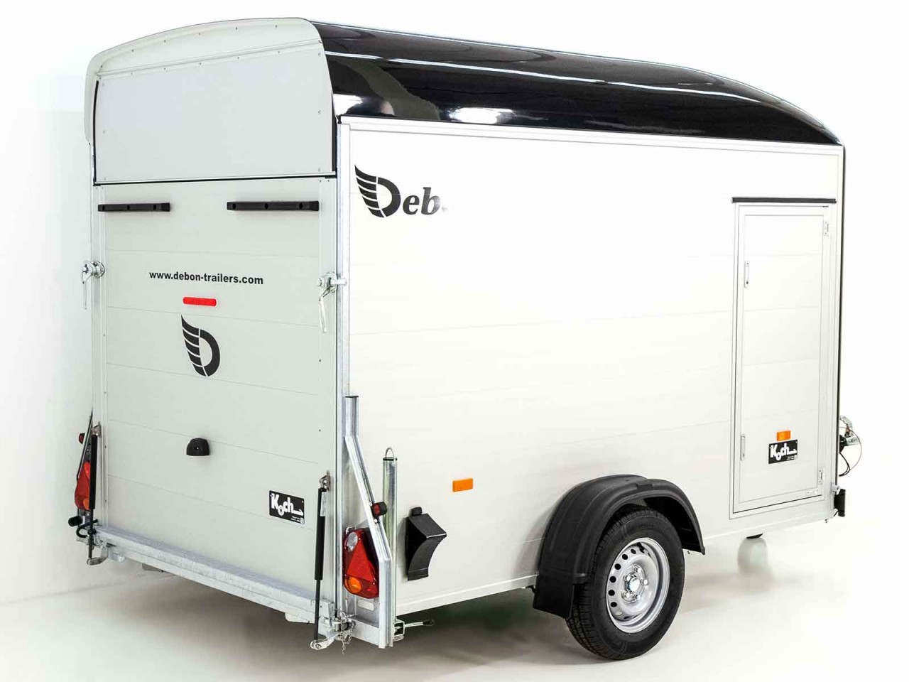 Debon Kofferanhänger C400 164x315cm H:200cm 1,3t, Alu, Polybug, Tür, schwarz-Neu – Bild 5