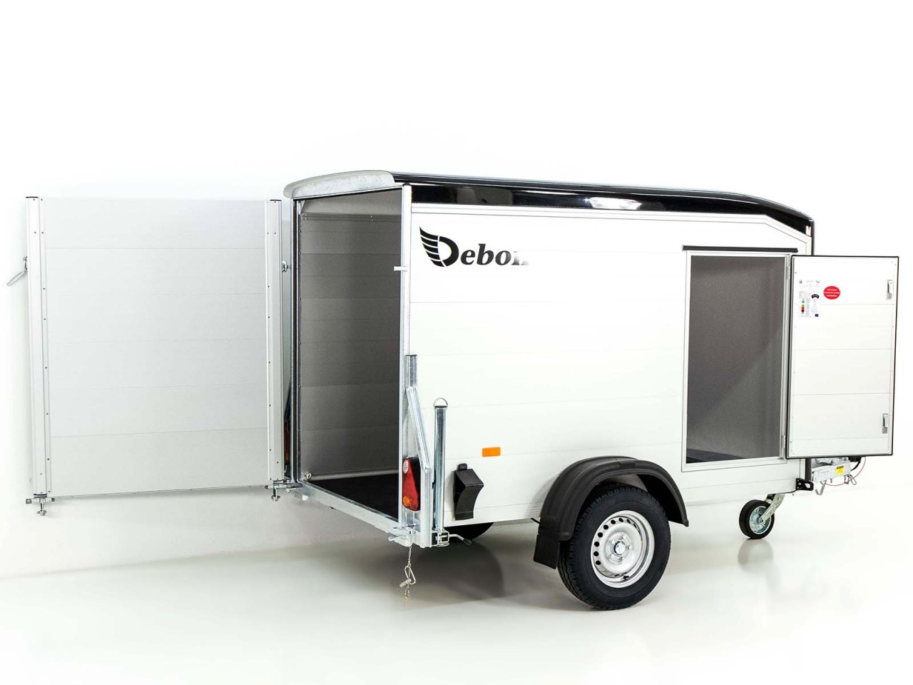 Debon Kofferanhänger Roadster Alu 255 125x255cm H:156cm, schwarz-Neu – Bild 2