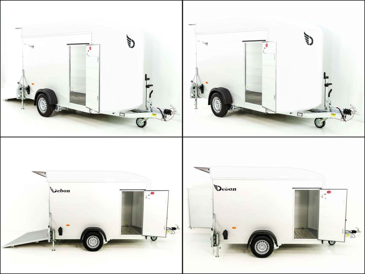 Debon Kofferanhänger C400 164x315cm H:200cm 1,3t, Alu, Polybug, Tür, weiß-Neu – Bild 6