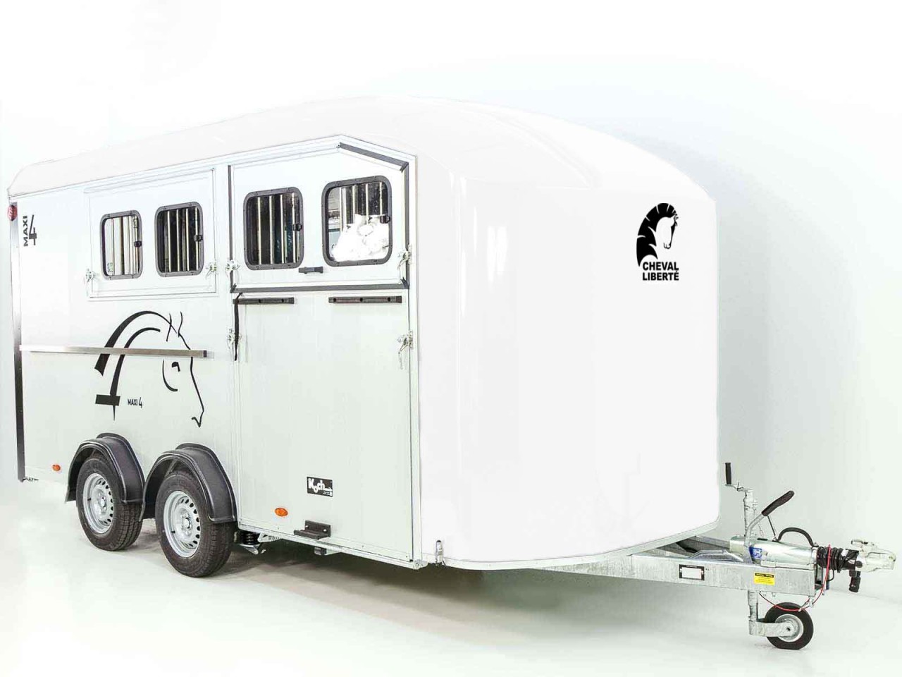 Cheval Liberte Pferdeanhänger Maxi 4, 4 Pferde, Pullman-Fahrwerk, 100km/h, weiß-Neu – Bild 2