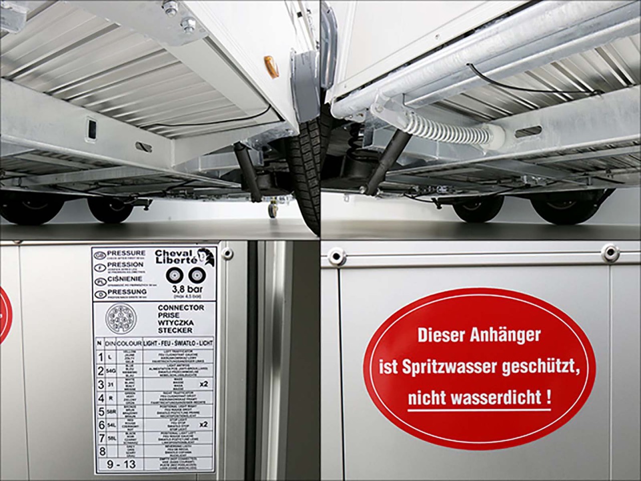 Cheval Liberte Pferdeanhänger Maxi 4, 4 Pferde, Pullman-Fahrwerk, 100km/h, weiß-Neu – Bild 12