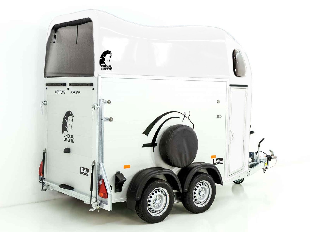Cheval Liberte Pferdeanhänger GOLD One 1,5er, Pullman-Fahrwerk, weiß-Neu – Bild 2