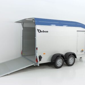 Debon Kofferanhänger Roadster Alu C700 179×378 H201 2,6t, Alu, Polybug, Tür, blau-Neu