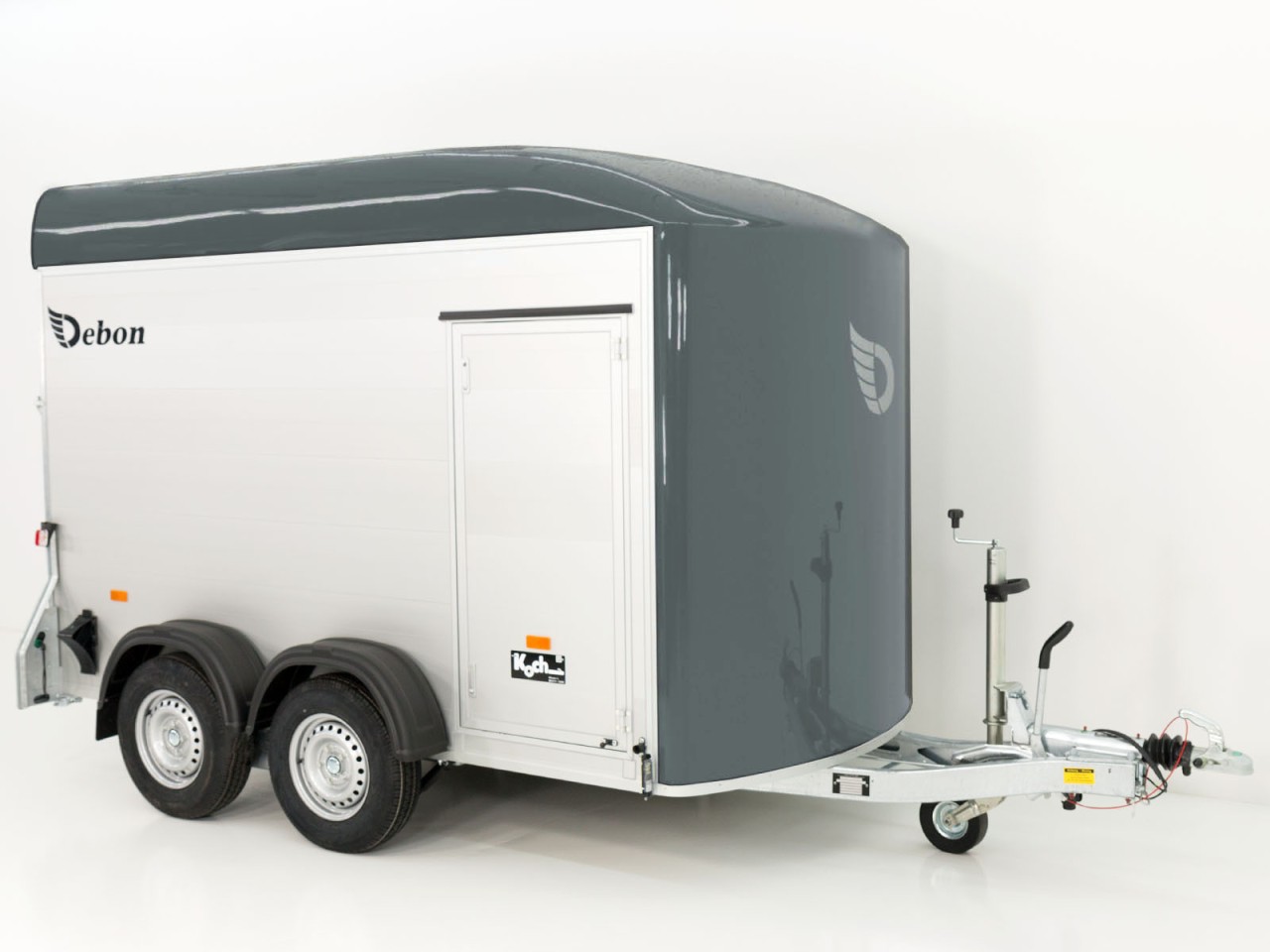 Debon Kofferanhänger C500 164x300cm H:200cm 2,6t, Alu, Polybug, Tür, grau-Neu – Bild 5