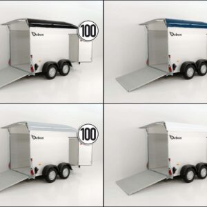 Debon Kofferanhänger C500 164x300cm H:200cm 2,0t, Alu, Polybug, Tür-Neu