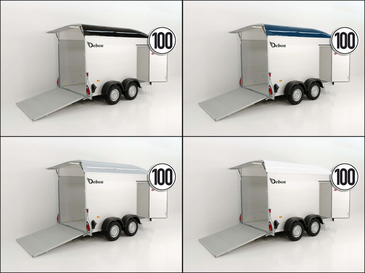 Debon Kofferanhänger C500 164x300cm H:200cm 2,0t, Alu, Polybug, Tür-Neu