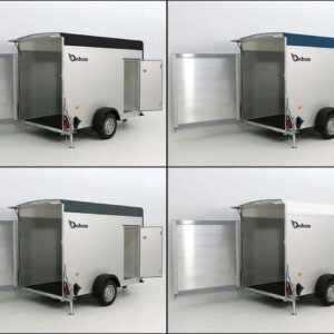 Debon Kofferanhänger C300 148x295cm H:190cm 1,3t, Alu, Polybug, Tür-Neu