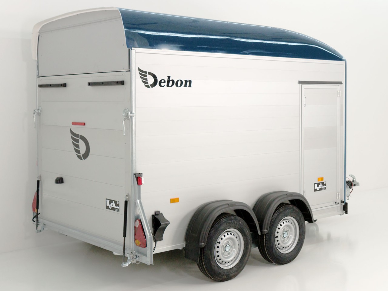 Debon Kofferanhänger C500 164x300cm H:200cm 2,6t, Alu, Polybug, Tür, blau-Neu – Bild 3