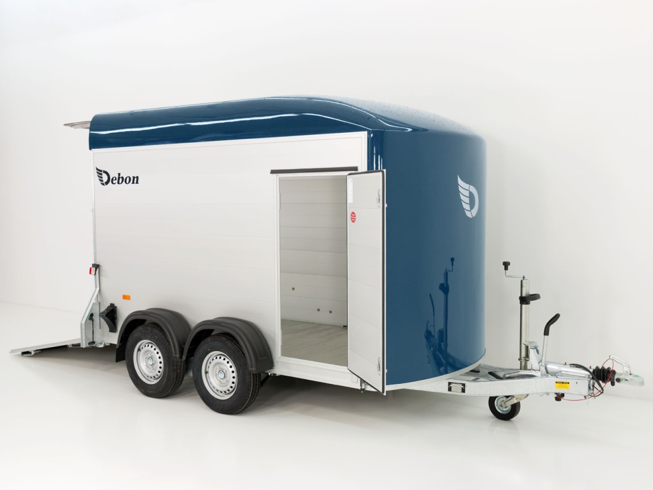 Debon Kofferanhänger C500 164x300cm H:200cm 2,6t, Alu, Polybug, Tür, blau-Neu – Bild 4