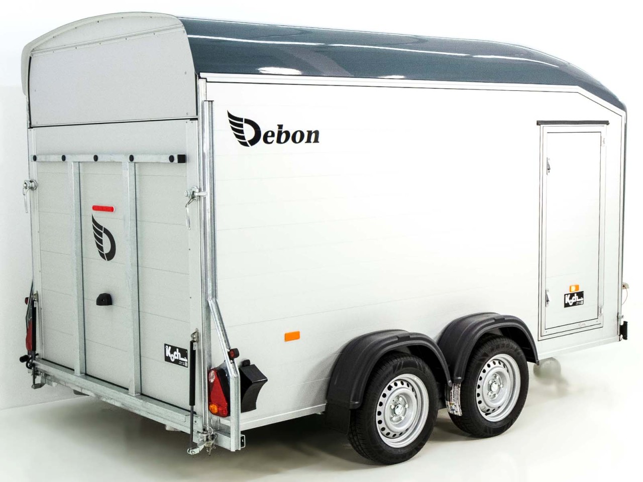Debon Kofferanhänger Roadster C700 179×378 Höhe:201cm 2,6t, Alu, Polybug, Tür, grau-Neu – Bild 4