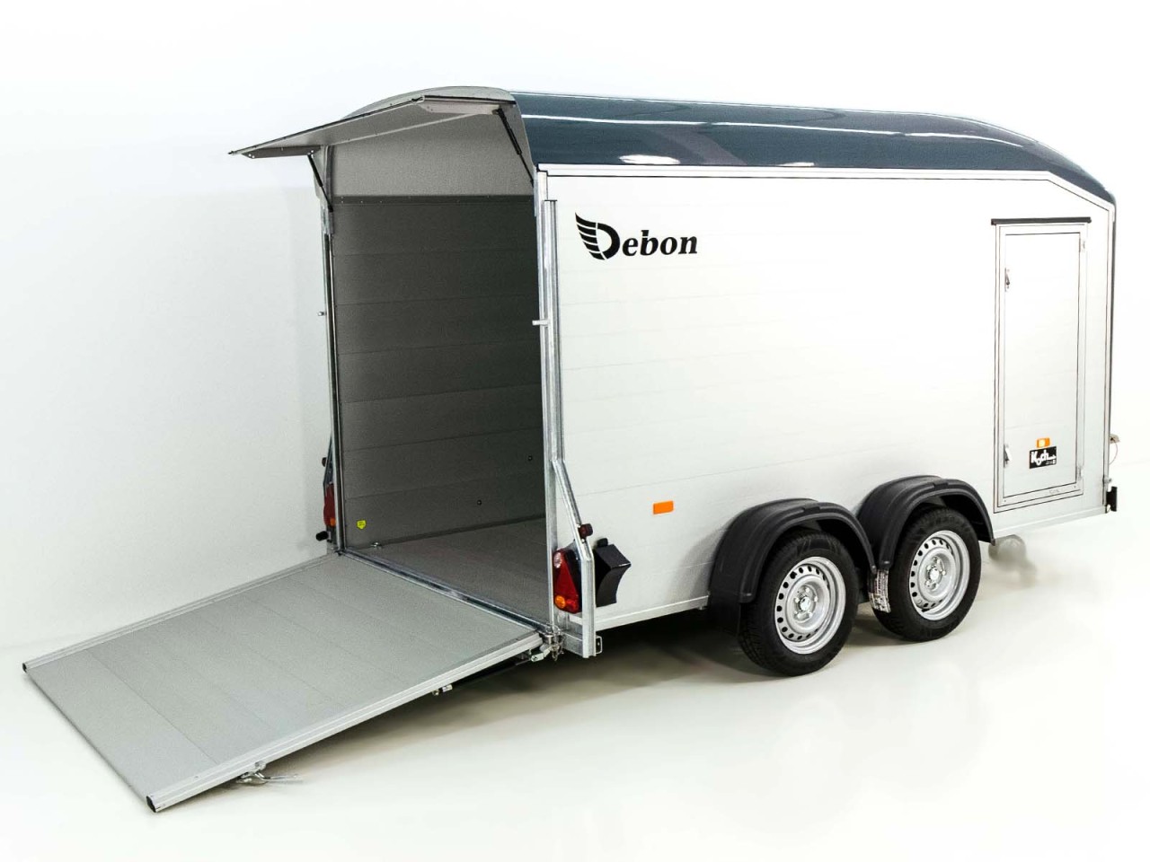 Debon Kofferanhänger Roadster C700 179×378 Höhe:201cm 2,6t, Alu, Polybug, Tür, grau-Neu