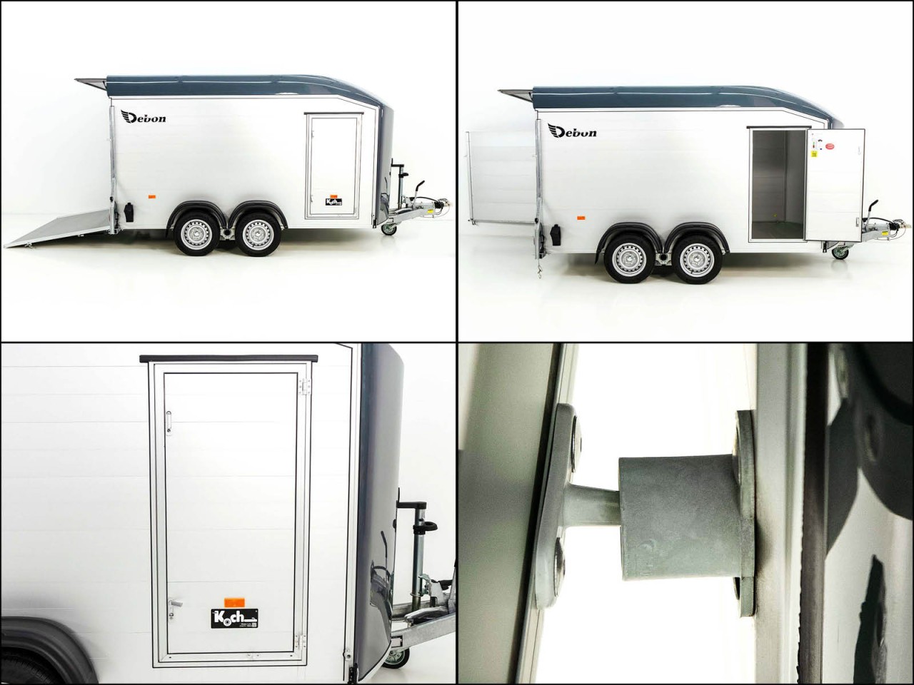 Debon Kofferanhänger Roadster C700 179×378 Höhe:201cm 2,6t, Alu, Polybug, Tür, grau-Neu – Bild 10
