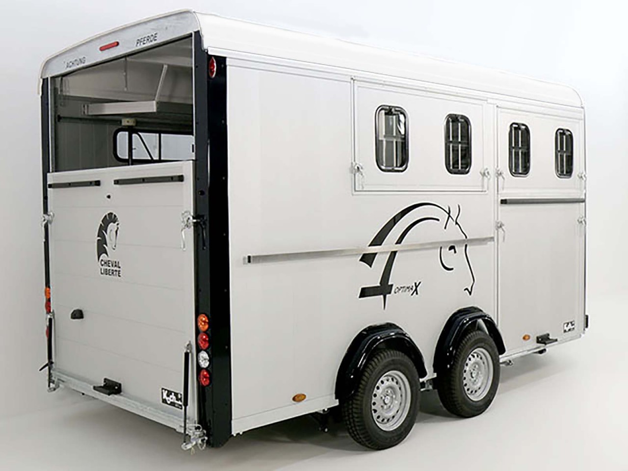Cheval Liberte Pferdeanhänger Maxi 4, 4 Pferde, Pullman-Fahrwerk, 100km/h, weiß-Neu