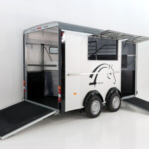 Cheval Liberte Pferdeanhänger Maxi 3, 3Pferde, Pullmann 2 Fahrwerk, grau-Neu