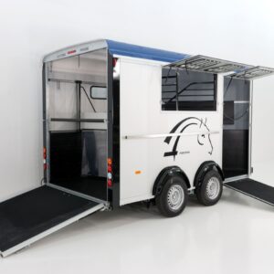 Cheval Liberte Pferdeanhänger Maxi 3, 3 Pferde, Pullmann 2 Fahrwerk, blau-Neu