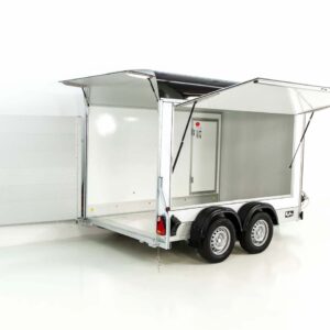 Debon Kofferanhänger C500 Sandwich 164x300cm H:200cm 2,0t-Alu-Polybug-Tür-schwarz-Neu