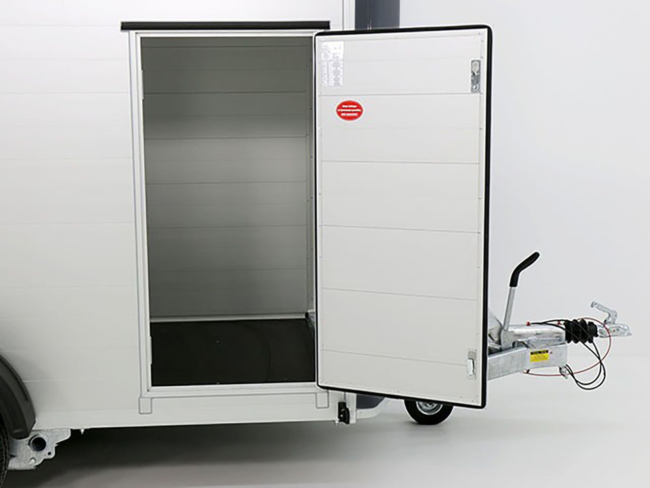 Debon Kofferanhänger C300 148x295cm H:190cm 1,3t Alu, Polybug, Tür, grau-Neu – Bild 10
