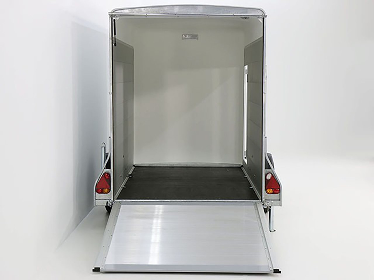 Debon Kofferanhänger C300 148x295cm H:190cm 1,3t Alu, Polybug, Tür, grau-Neu – Bild 5